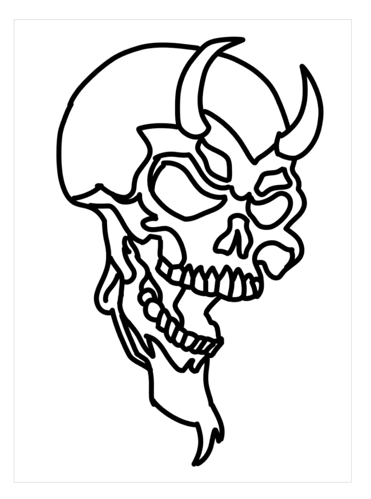 Calavera Malvada para colorear, imprimir e dibujar –ColoringOnly.Com Calavera Malvada para colorear, imprimir e dibujar –ColoringOnly.Com