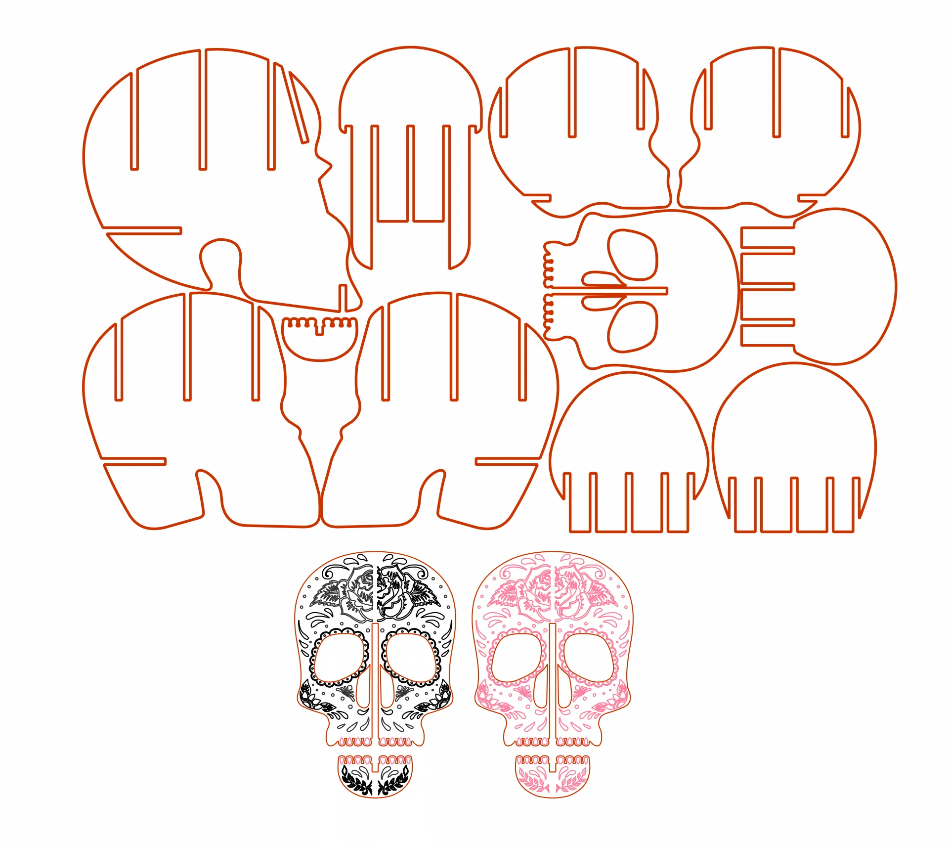 Calavera Mexicana 3D - Stanser