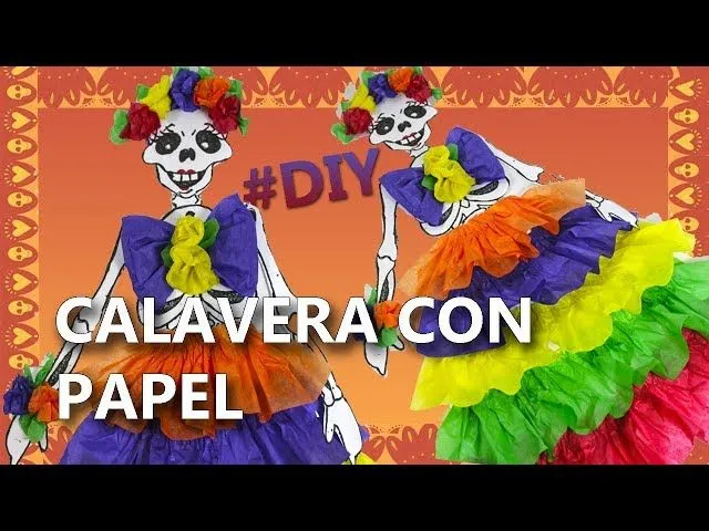 Cómo hacer una CALAVERA para el DIA DE MUERTOS | Manualidades calavera con papel china - YouTube Cómo hacer una CALAVERA para el DIA DE MUERTOS | Manualidades calavera con papel china - YouTube