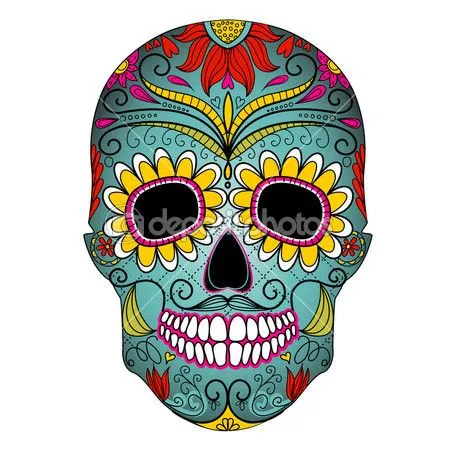 Calavera dia de muertos vector