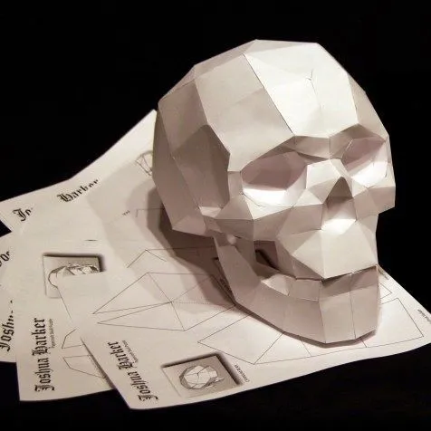 Calavera de papel, Mascaras de papel, Decoración de halloween Calavera de papel, Mascaras de papel, Decoración de halloween