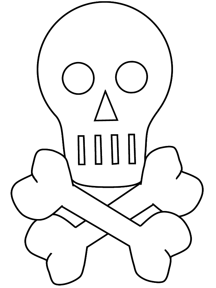 Una calavera pirata para colorear y pintar - Aprende Feliz Una calavera pirata para colorear y pintar - Aprende Feliz