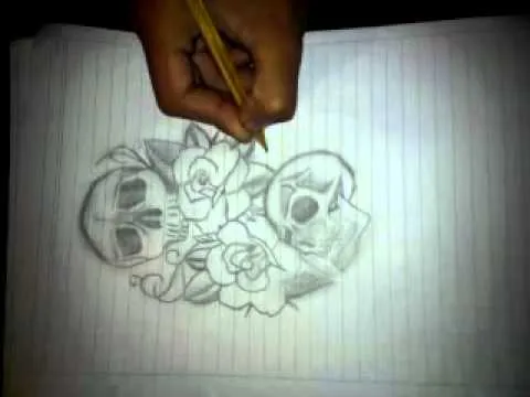 calavera con rosas 2 (nacho) - YouTube