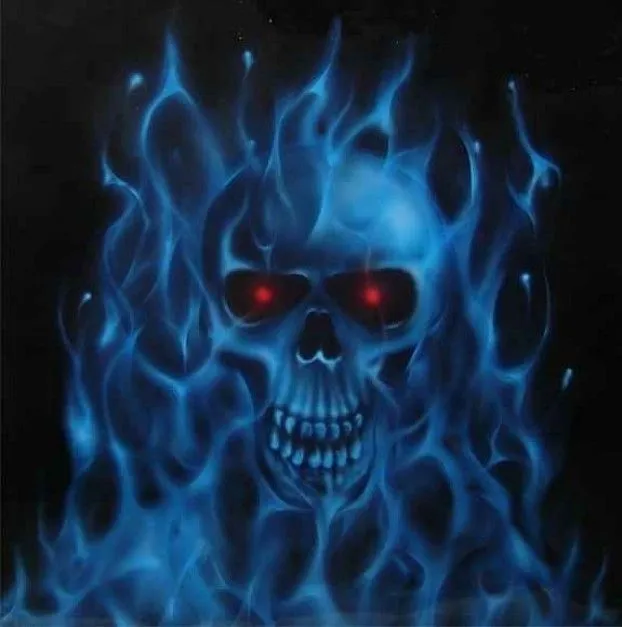 Calaveras de fuego en 3D - Imagui