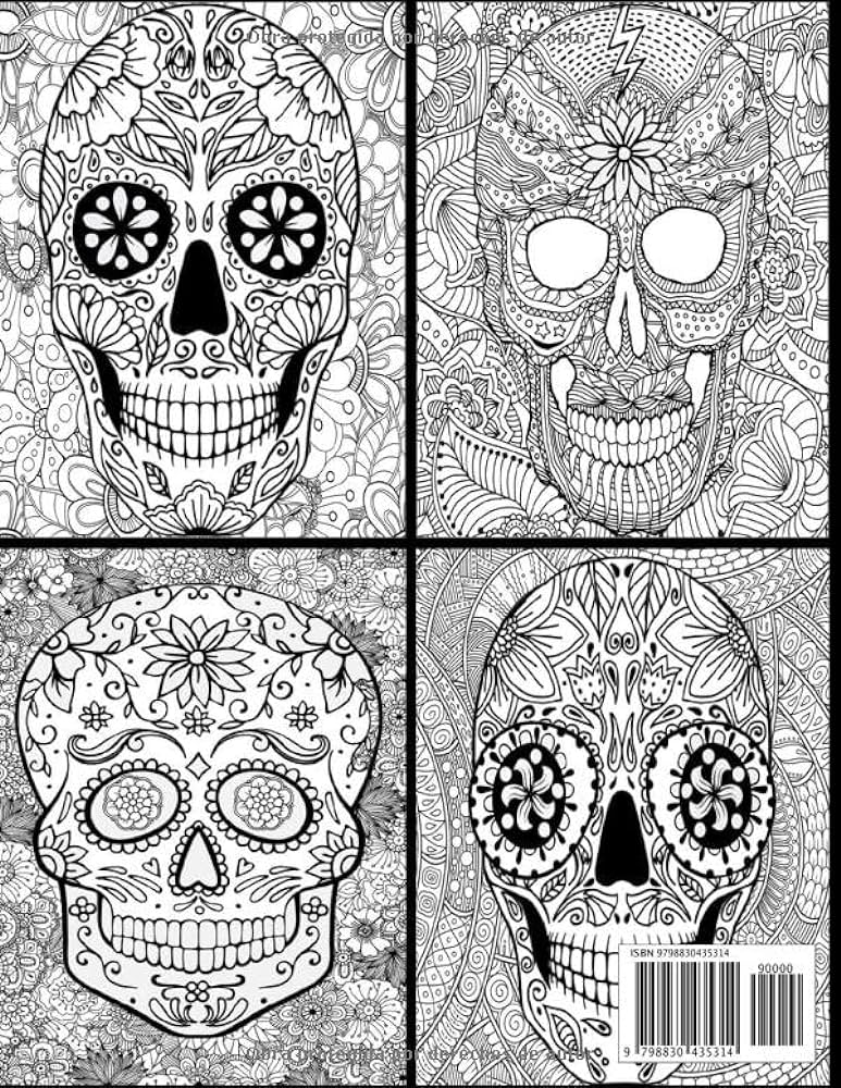 Calaveras de Azúcar Adulto Libros para Colorear -SouCenES: Con hermosas mujeres  Calaveras de Azúcar Mandalas Tattoo Coloring Book para relajación,  antiestrés. (Spanish Edition) : SouCenES: Amazon.com.mx: Libros