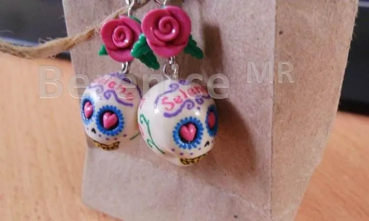 Calaveras de azúcar | aretes | Pinterest