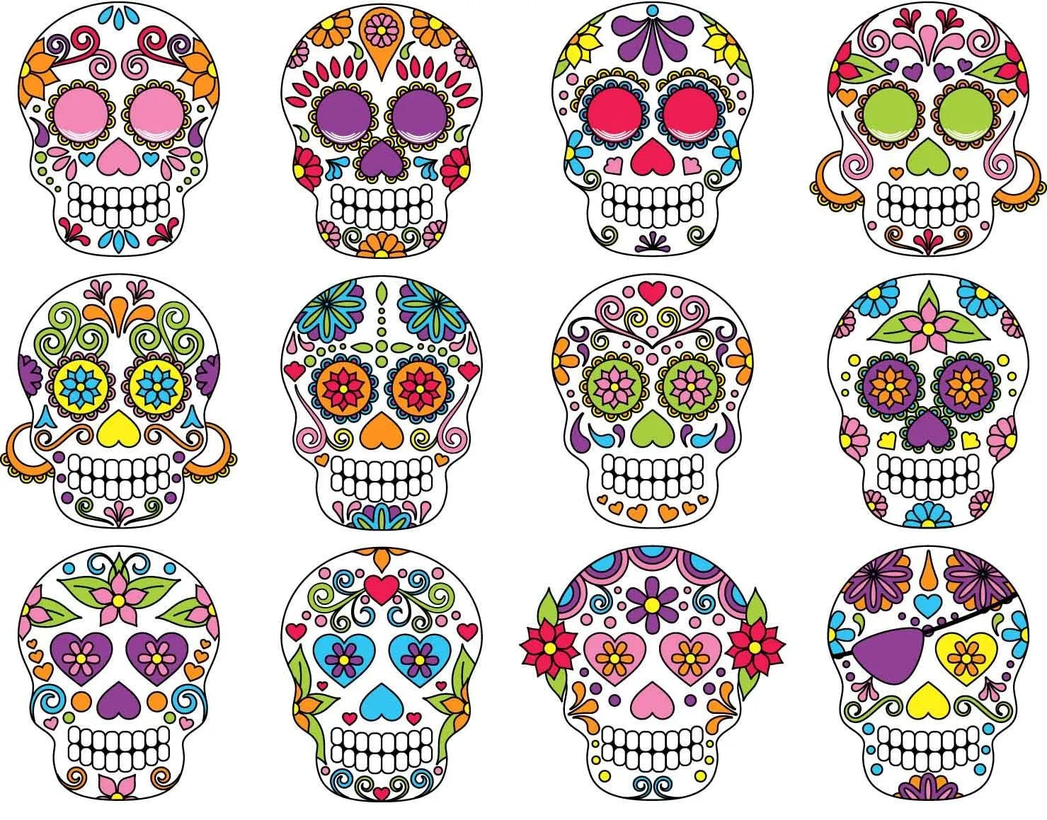 Calaveras de azúcar coloridas No apto para alimentos - Etsy México Calaveras de azúcar coloridas No apto para alimentos - Etsy México