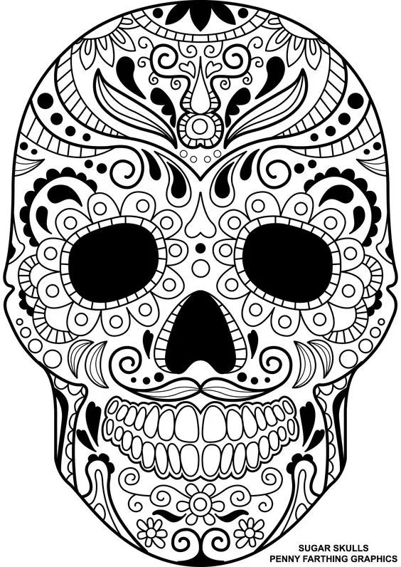 CALAVERAS PARA COLOREAR