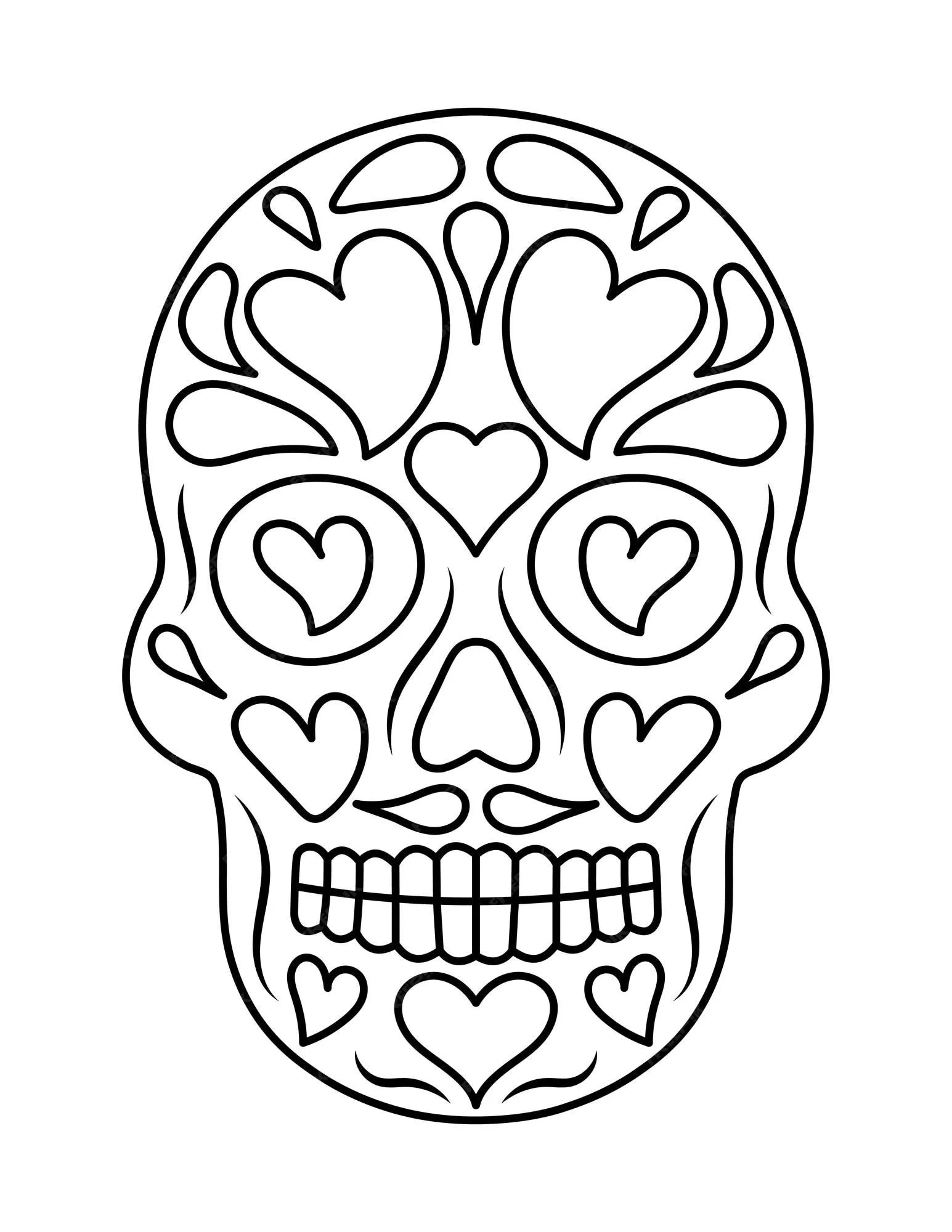 Calaveras para colorear para niños | Vector Premium Calaveras para colorear para niños | Vector Premium