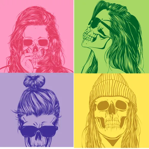 calaveras de colores | Tumblr