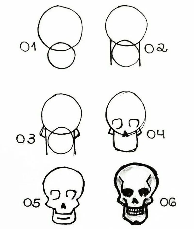 Calaveras dibujos fáciles 