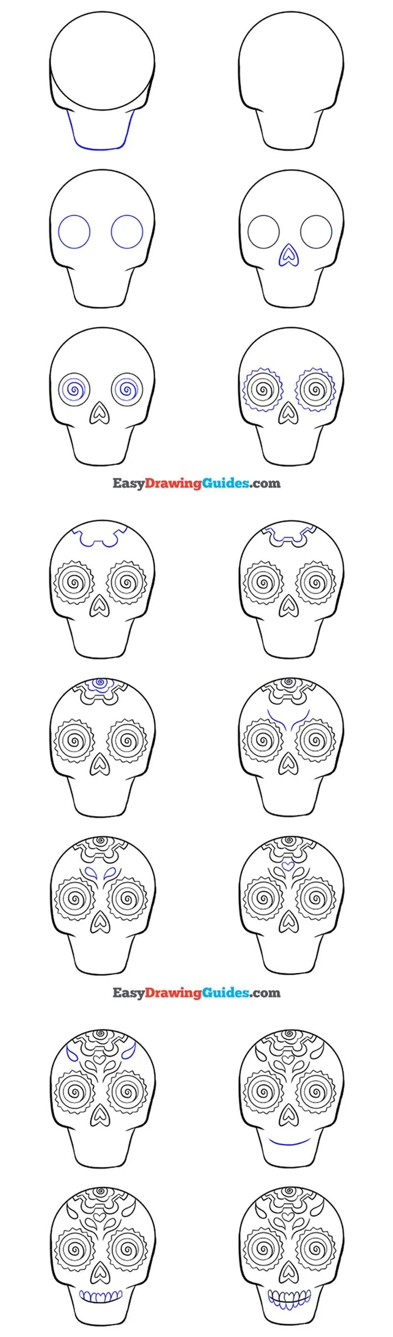 Calaveras dibujos fáciles 