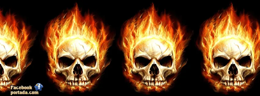 Calaveras con flamas - Imagui