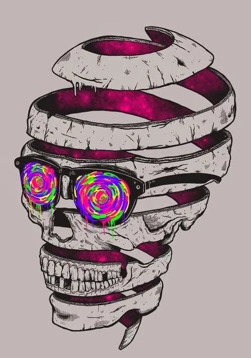 Imágenes y Gif.: Calaveras hipster
