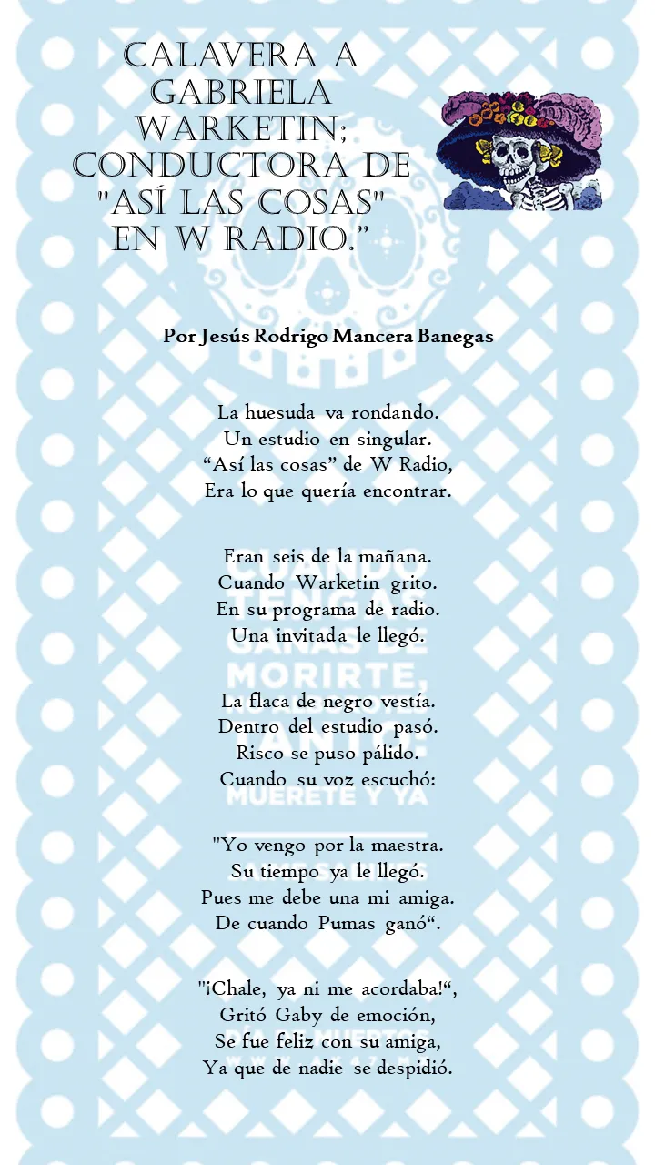 Calaveras literarias de la FCPyS de la UAQ – Comunicación en la mira Calaveras literarias de la FCPyS de la UAQ – Comunicación en la mira