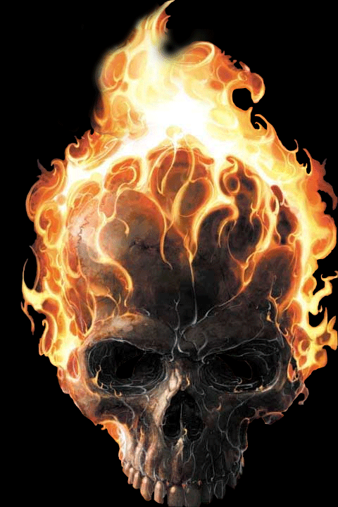 Calaveras en llamas gif - Imagui