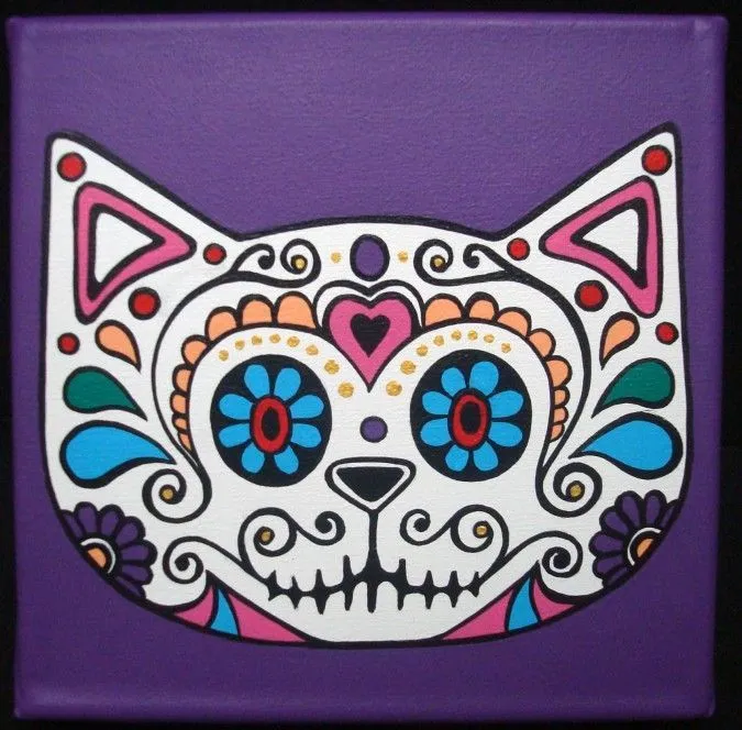 Calaveras mexicanas pintadas a mano en Acrilico sobre Bastidores ... Calaveras mexicanas pintadas a mano en Acrilico sobre Bastidores ...