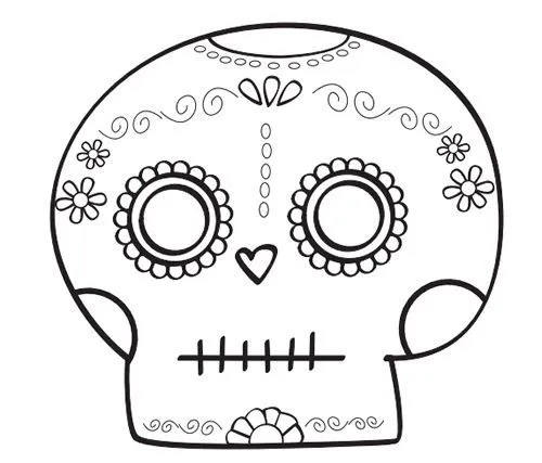 Calaveras del Día de los Muertos para colorear. La puedes ...