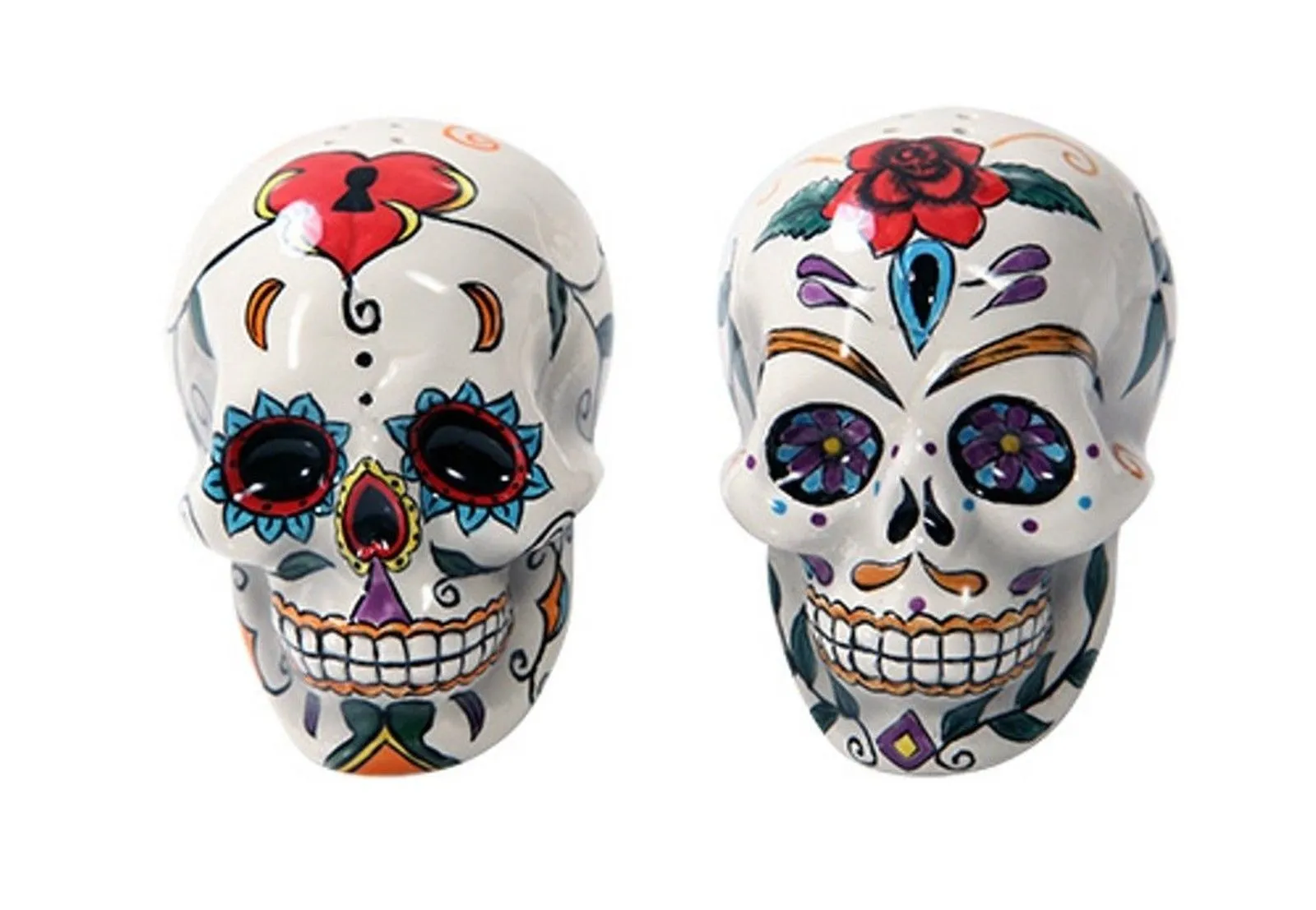 Da y calaveras de los muertos de sal pimenteros figura decorativa  Decoración del hogar : Amazon.com.mx: Hogar y Cocina