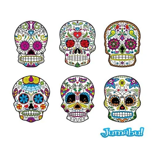 calaveras-pintadas-vectores