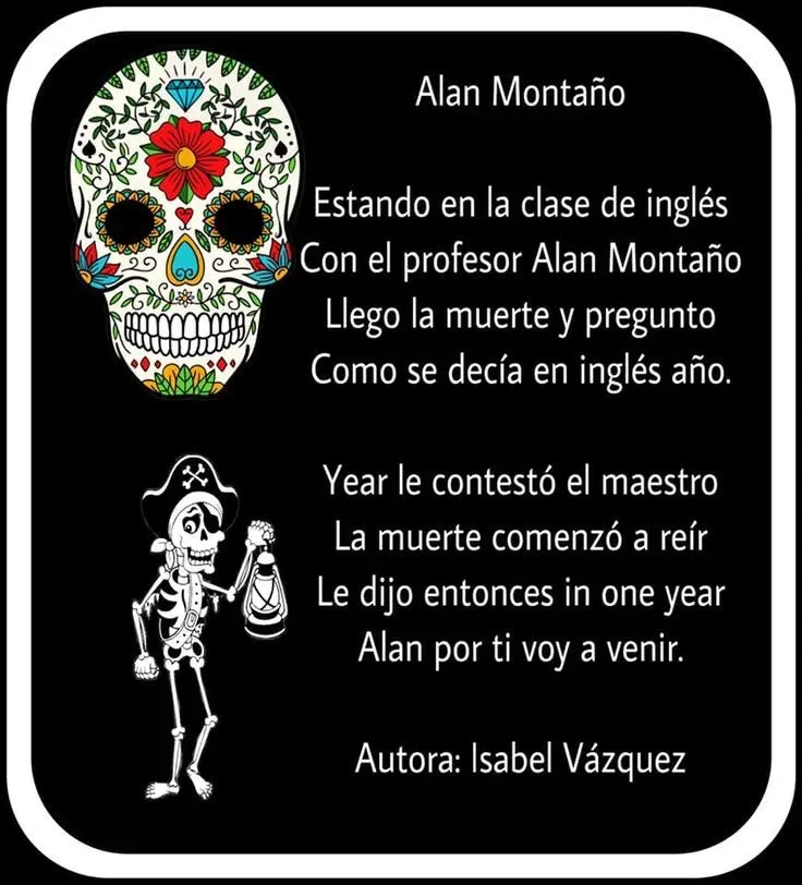 calaverita-alan | Calaveras Literarias | Calaveras literarias, Calaveras  literarias para maestros, Calaveras literarias mexicanas