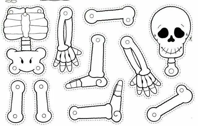 Calaverita armable para vestir | Skeleton craft, Halloween preschool, Halloween activities Calaverita armable para vestir | Skeleton craft, Halloween preschool, Halloween activities