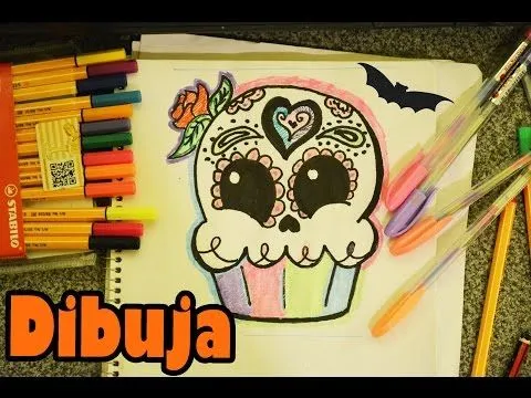 Calaverita Cupcake Aprende a dibujar kawaii Dia de Muertos ... Calaverita Cupcake Aprende a dibujar kawaii Dia de Muertos ...