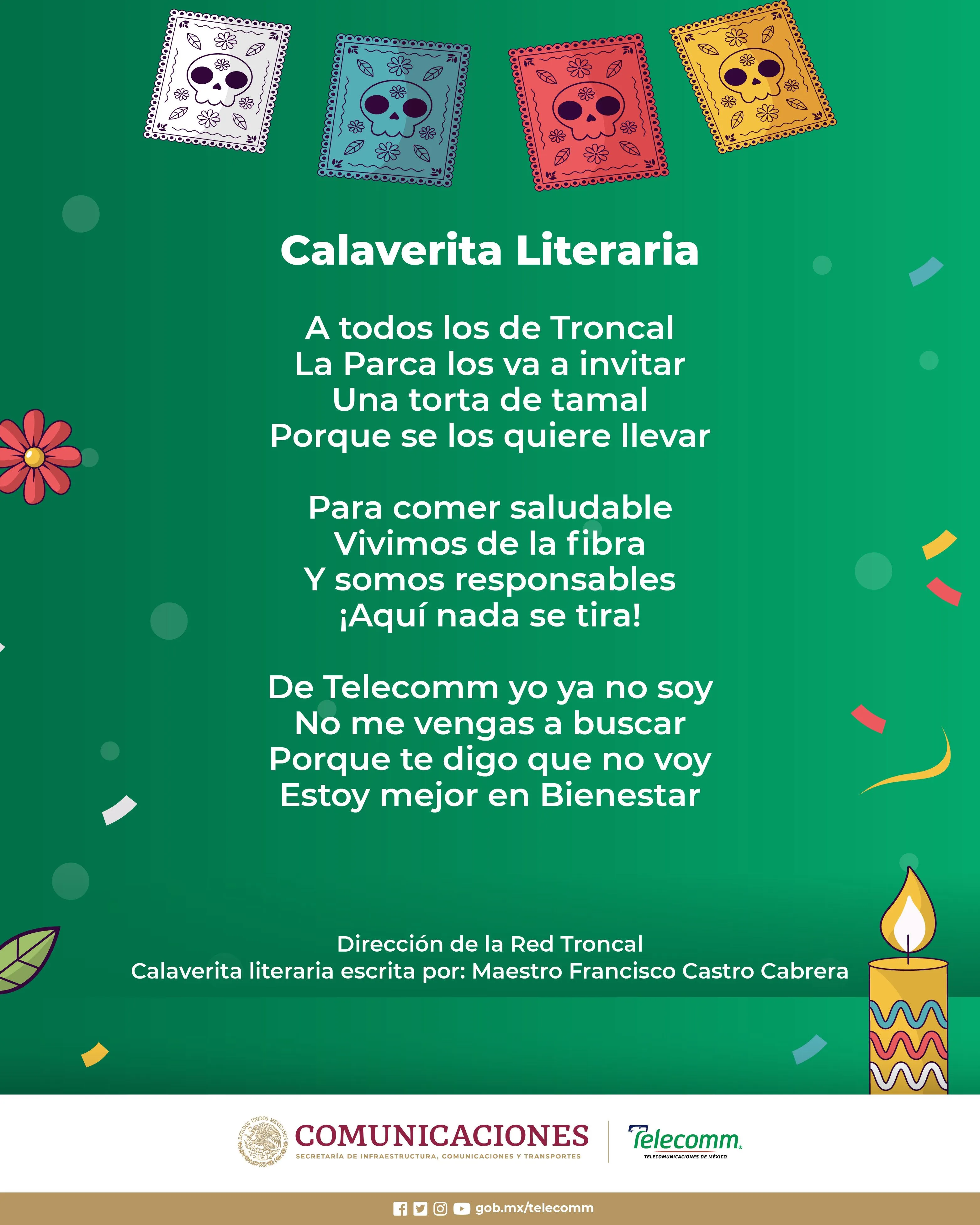 Calaveritas Literarias | Financiera para el Bienestar | Gobierno | gob.mx