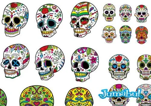 Calaveras Mexicanas Rockeras en Vectores | Jumabu