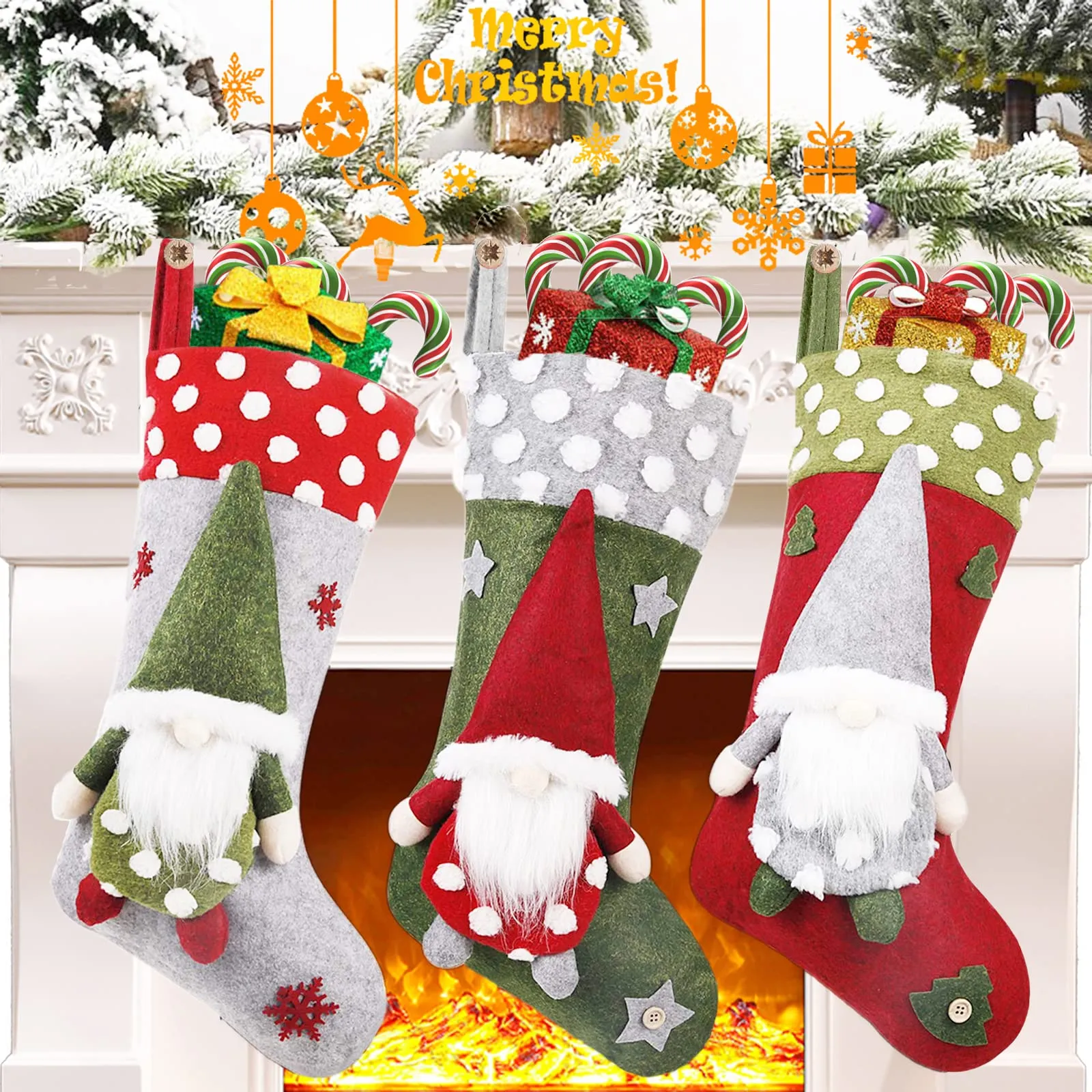 Calcetín de Navidad, 3 Unidades, 19 Pulgadas, Gnomos 3D de Papá Noel,  Calcetines Colgantes Para Chimenea, Decoración de Navidad, Personajes de  Navidad, Vacaciones, Temporada Festiva, Decoración de Fiesta :  Amazon.com.mx: Hogar y