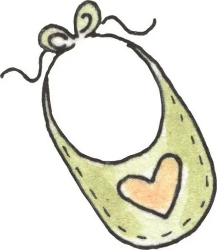 Babero animado de bebé para colorear - Imagui