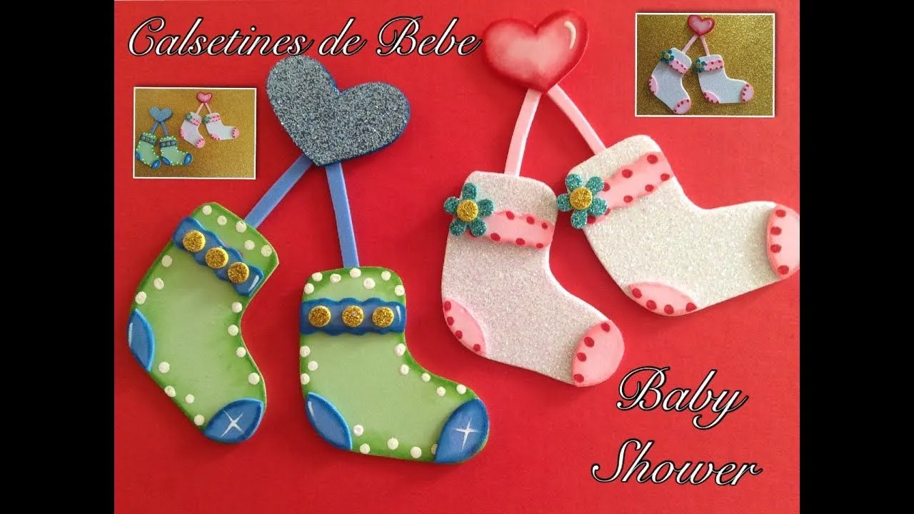 CALCETINES DE BEBE PARA BABY SHOWER HECHOS CON FOAMY . - YouTube CALCETINES DE BEBE PARA BABY SHOWER HECHOS CON FOAMY . - YouTube