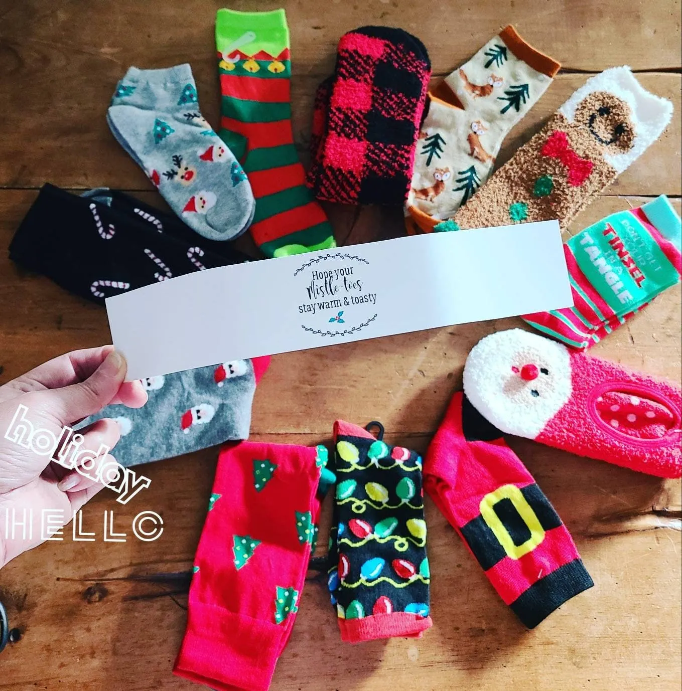 Calcetines personalizados regalos envolver etiquetas esponjoso - Etsy México