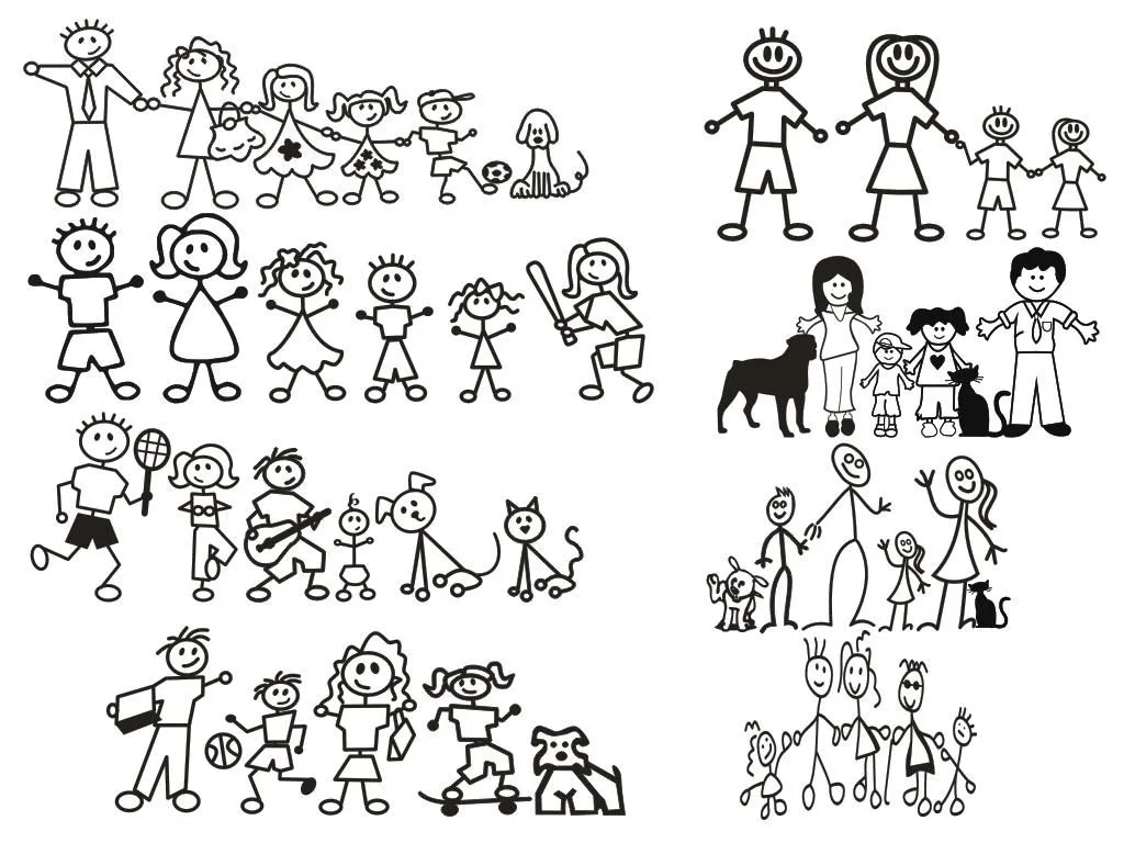 Vectores Familia Feliz - Portalnet.