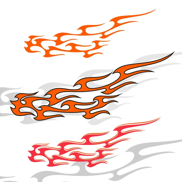 Calcomanías para motos y coches de la llama — Vector stock ... Calcomanías para motos y coches de la llama — Vector stock ...