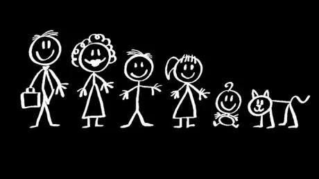 Los calcos familiares en la parte trasera de los autos ... Los calcos familiares en la parte trasera de los autos ...