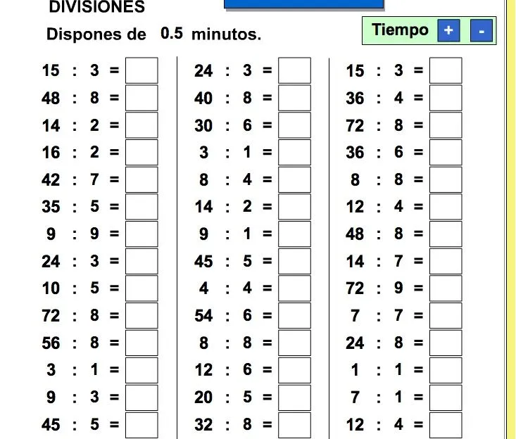 Cálculo mental de divisiones | Recurso educativo 38023 - Tiching