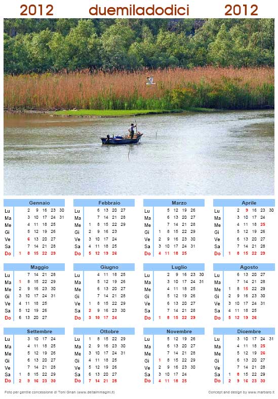 Calendari 2012 con foto
