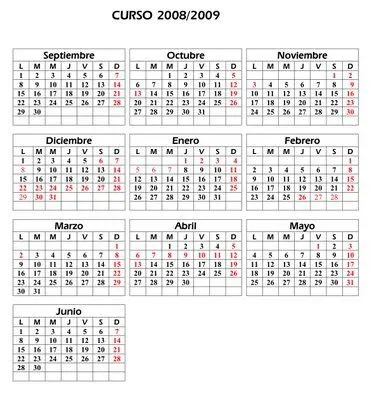  ... DE LOS RÍOS. LEGANÉS: Calendario escolar para el curso 2008/2009