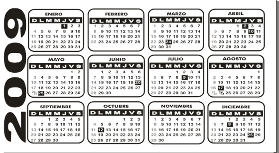 Calendario 2009 Calendario 2009