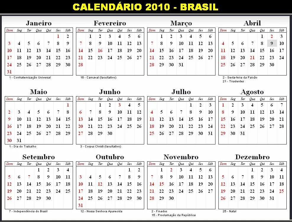 calendario 2010 para imprimir « Peregrino Mutante