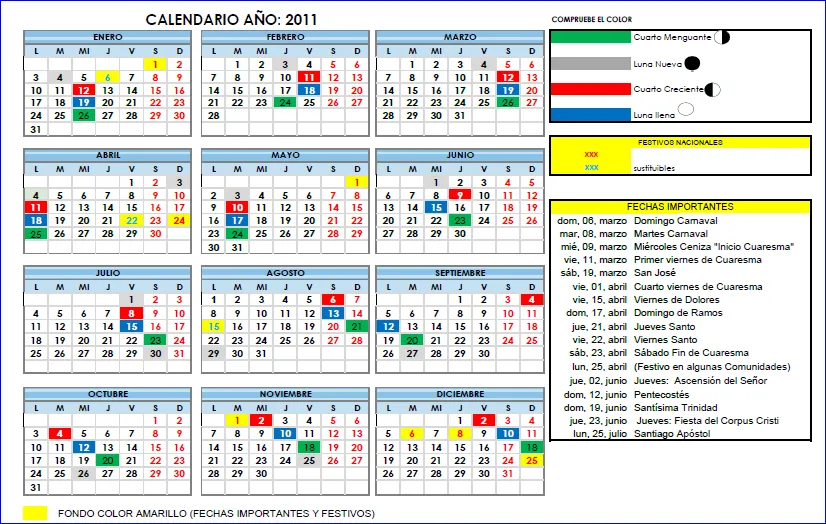 Calendario 2011