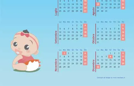 Calendario 2011 annuale da scaricare e stampare