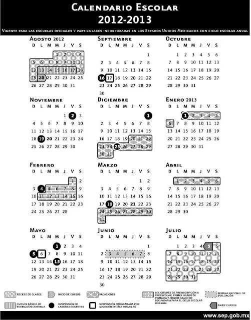 Calendario 2012-2013 chile - Imagui