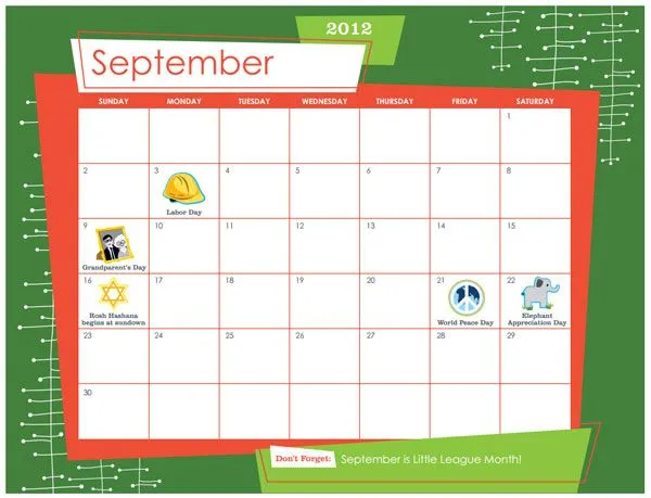 Calendario 2012 - 2013 para imprimir y descargar con estas ... Calendario 2012 - 2013 para imprimir y descargar con estas ...