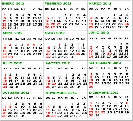 Calendario 2012, para tener el año siempre a mano :) | Soy donde ... Calendario 2012, para tener el año siempre a mano :) | Soy donde ...