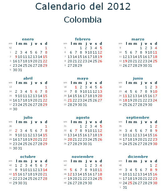 Calendario 2012 Con Festivos Para Colombia Car Tuning Calendario 2012 Con Festivos Para Colombia Car Tuning