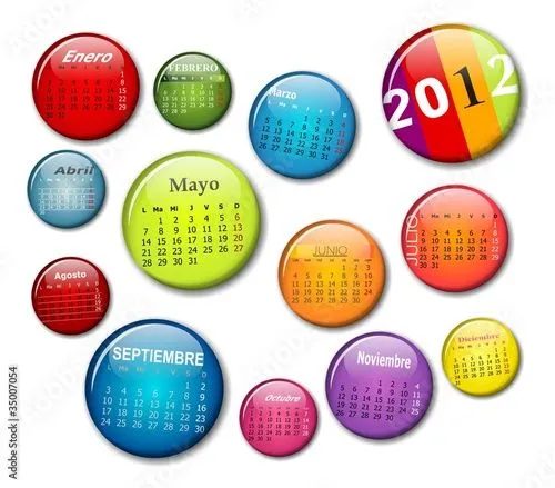 CALENDARIO 2012 EN ESPAÑOL EN FORMA DE CHAPAS © queidea #35007054 ... CALENDARIO 2012 EN ESPAÑOL EN FORMA DE CHAPAS © queidea #35007054 ...