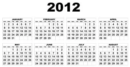 Calendario 2012 grande - Imagui