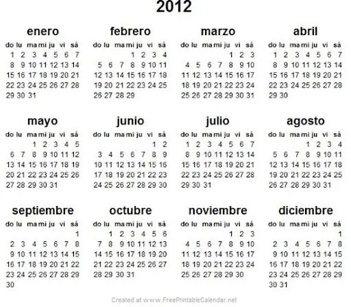 Calendario 2012 el cual tu vas a poder imprimir, tenerlo fisicamente ... Calendario 2012 el cual tu vas a poder imprimir, tenerlo fisicamente ...